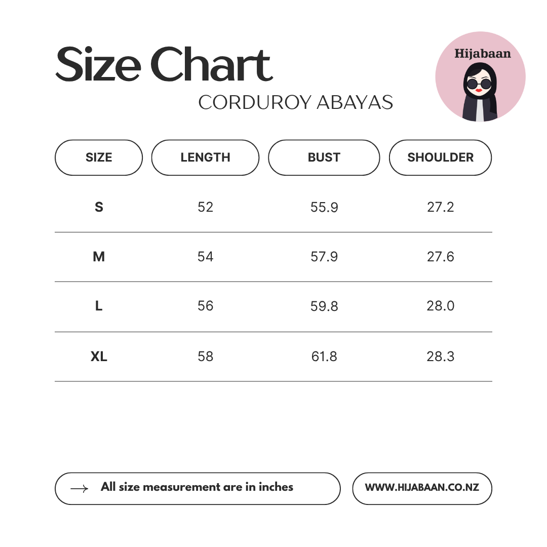 Corduroy Abaya – Teddy