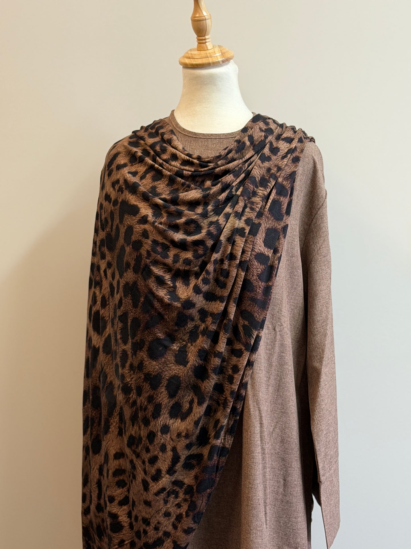 PRINTED JERSEY HIJAB - CHEETA