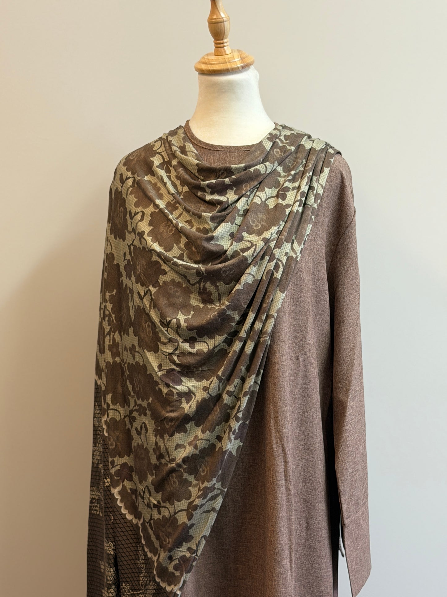 PRINTED JERSEY HIJAB - VINTAGE LACE