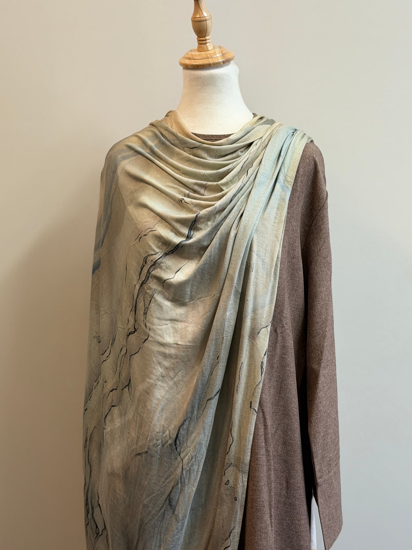 PRINTED JERSEY HIJAB - DESERT MIST