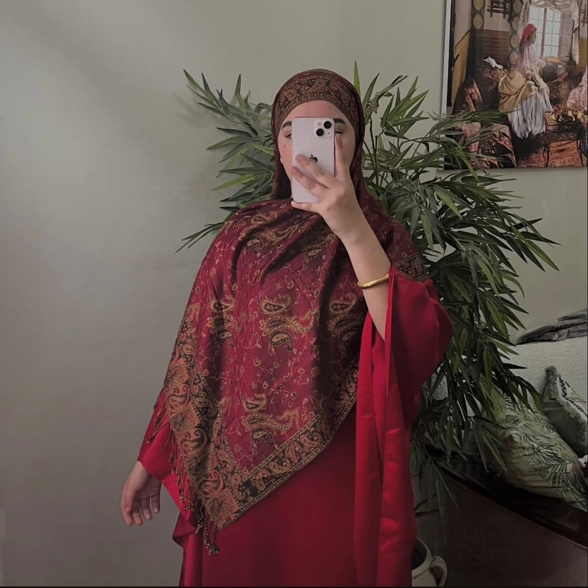 Pashmina Shawl - Burgundy