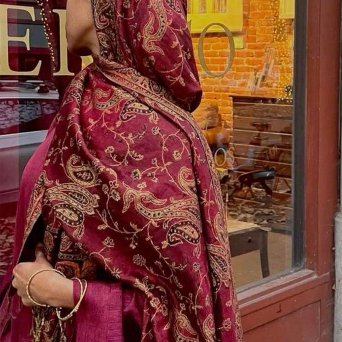 Pashmina Shawl - Burgundy
