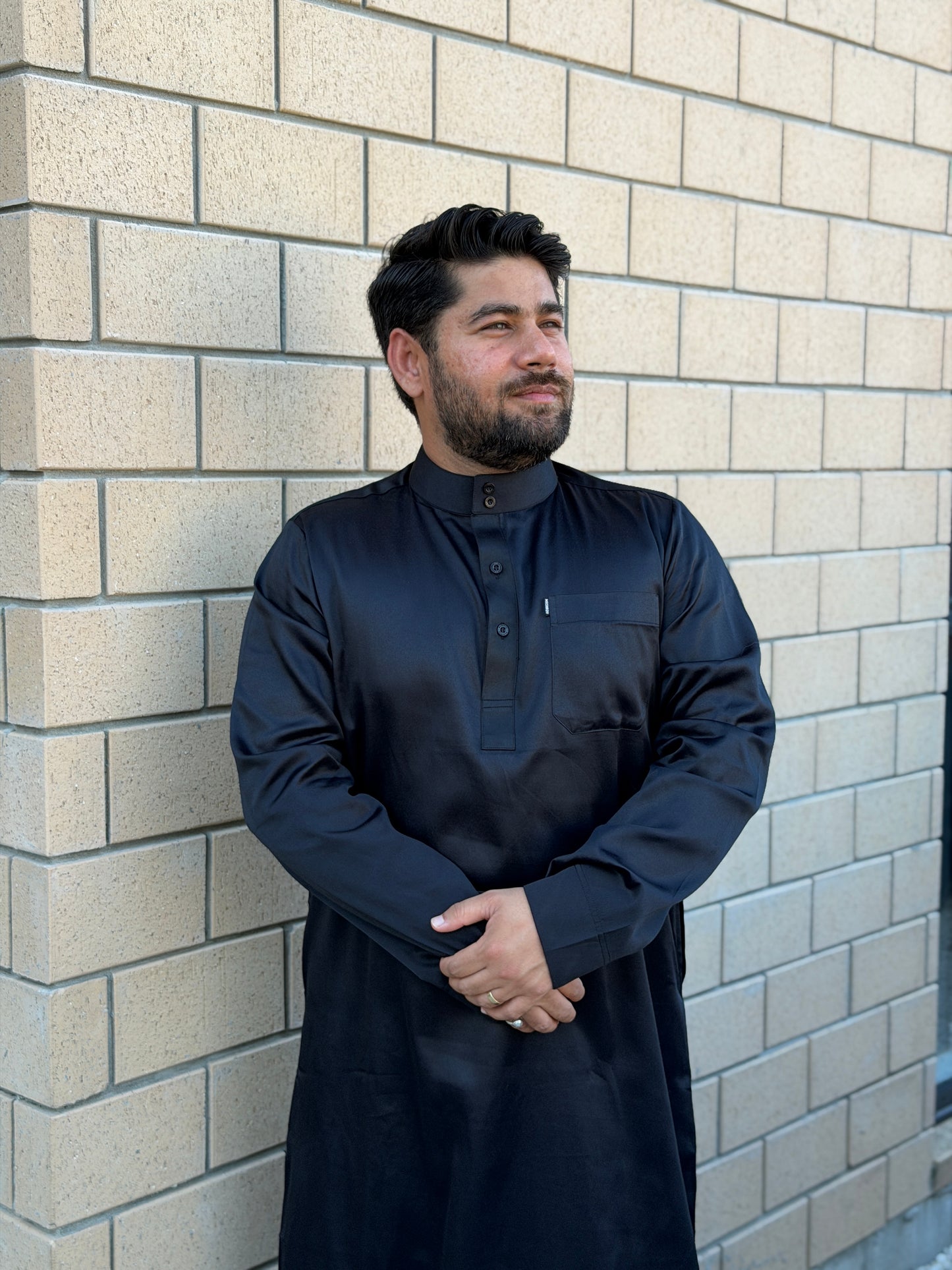 Premium Saudi Thobe - Black