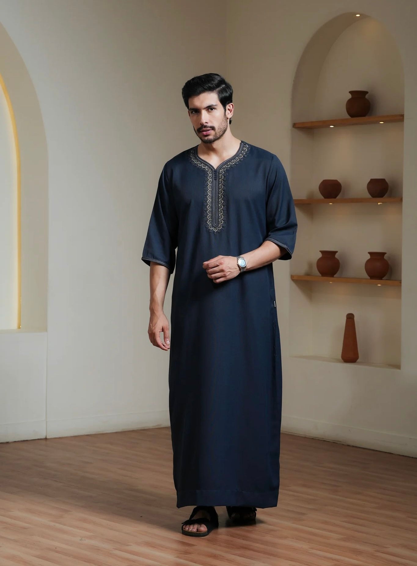 Navy Moroccan Thobe