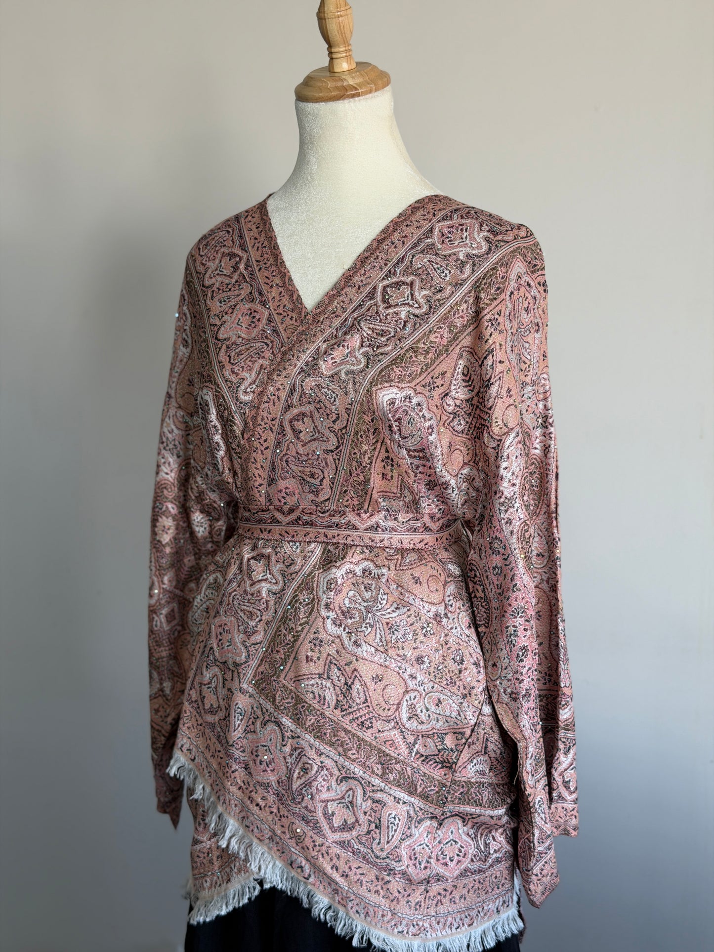 Pashmina Wrap Top - Peach