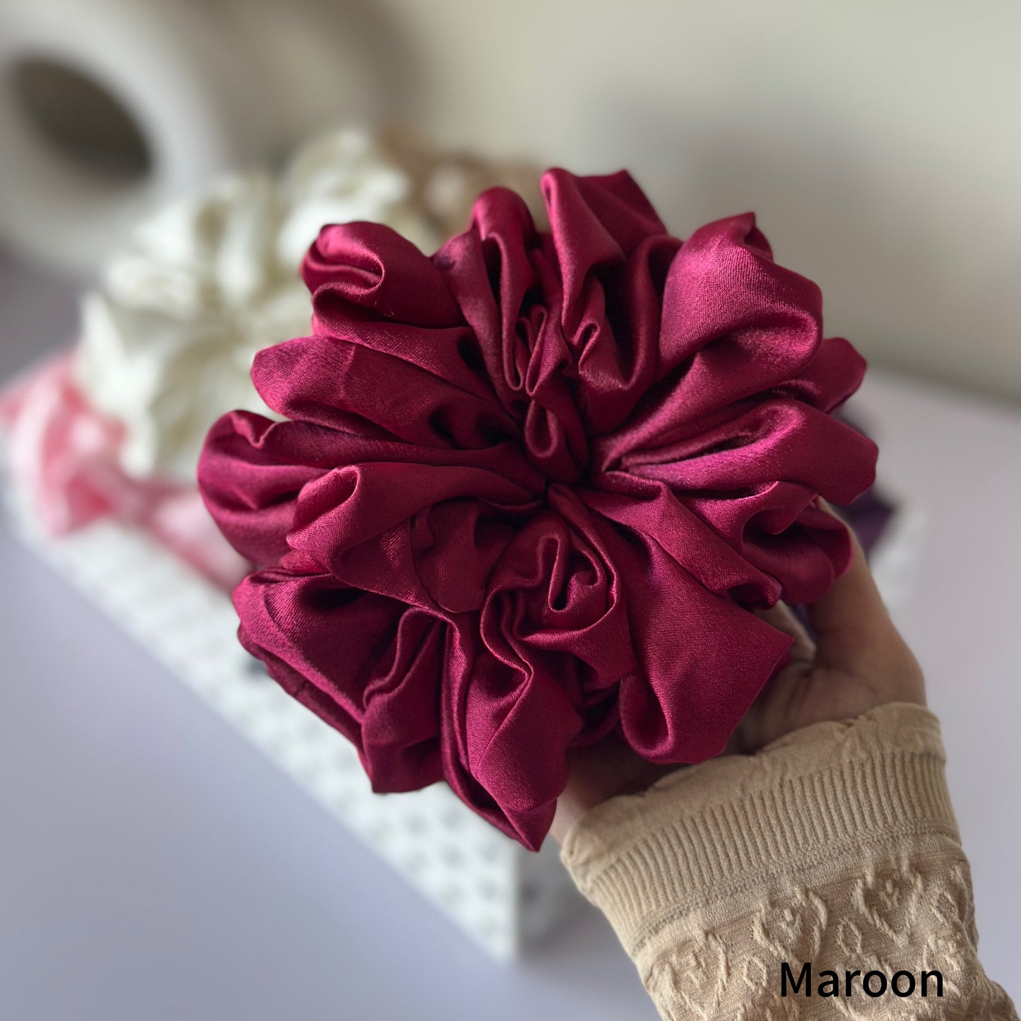 Hijab Volumizer Satin Scrunchie
