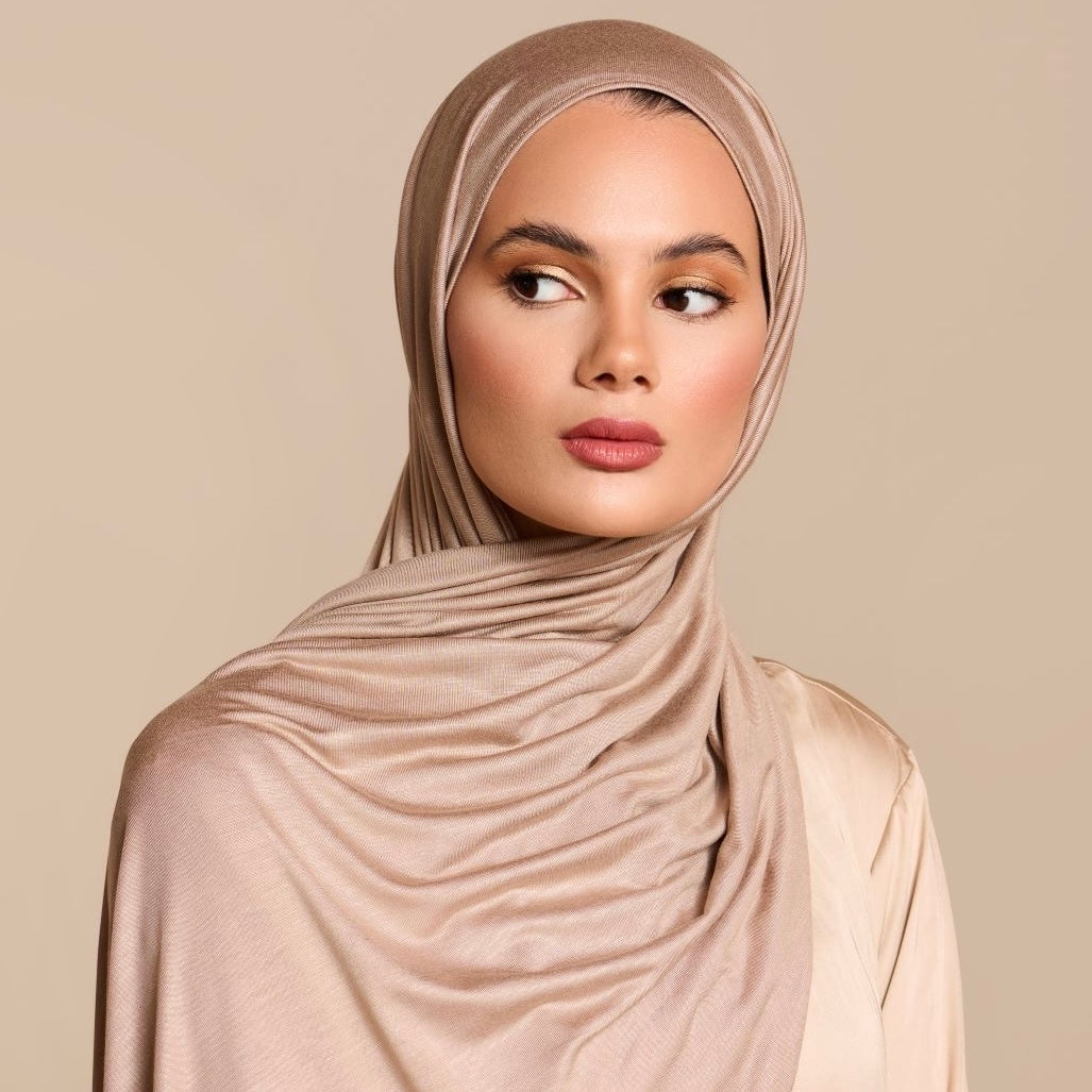 Bamboo jersey hijab with soft stretch and eco-friendly comfort – Hijabaan NZ