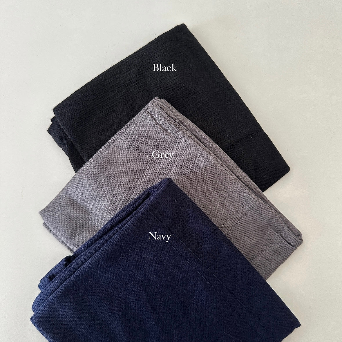 Close-up of cotton hijab tube cap with smooth stretch fabric