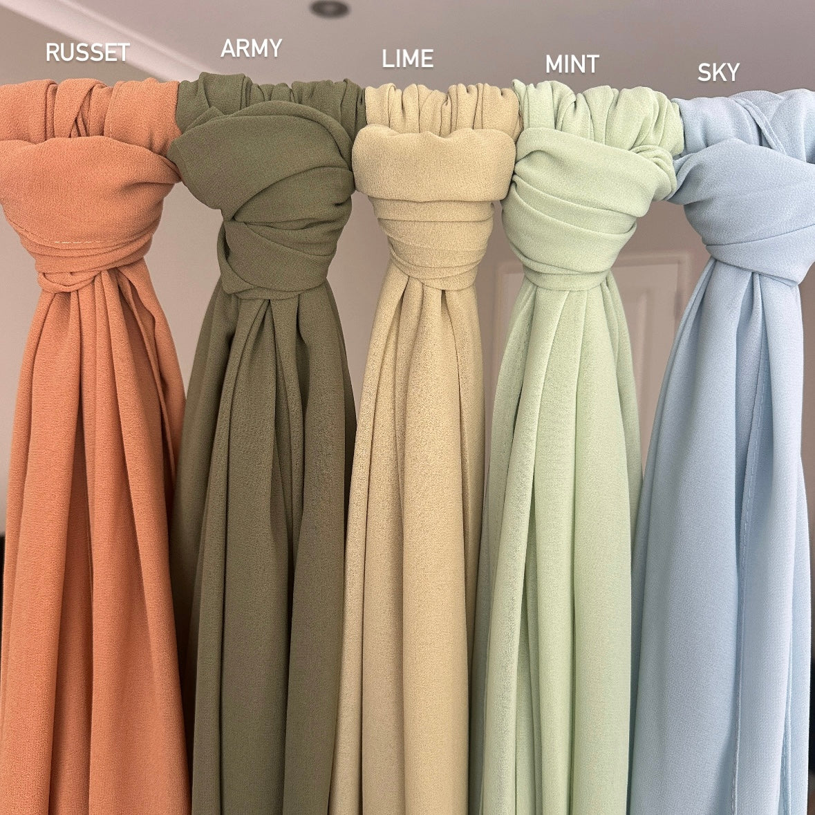 Close-up of breathable georgette hijab fabric texture