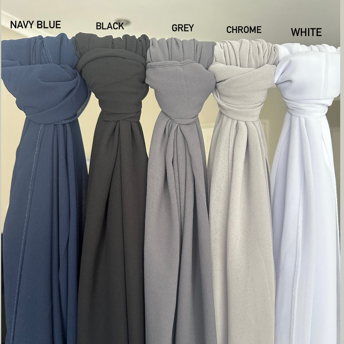 Lightweight georgette hijab with soft structure and full coverage