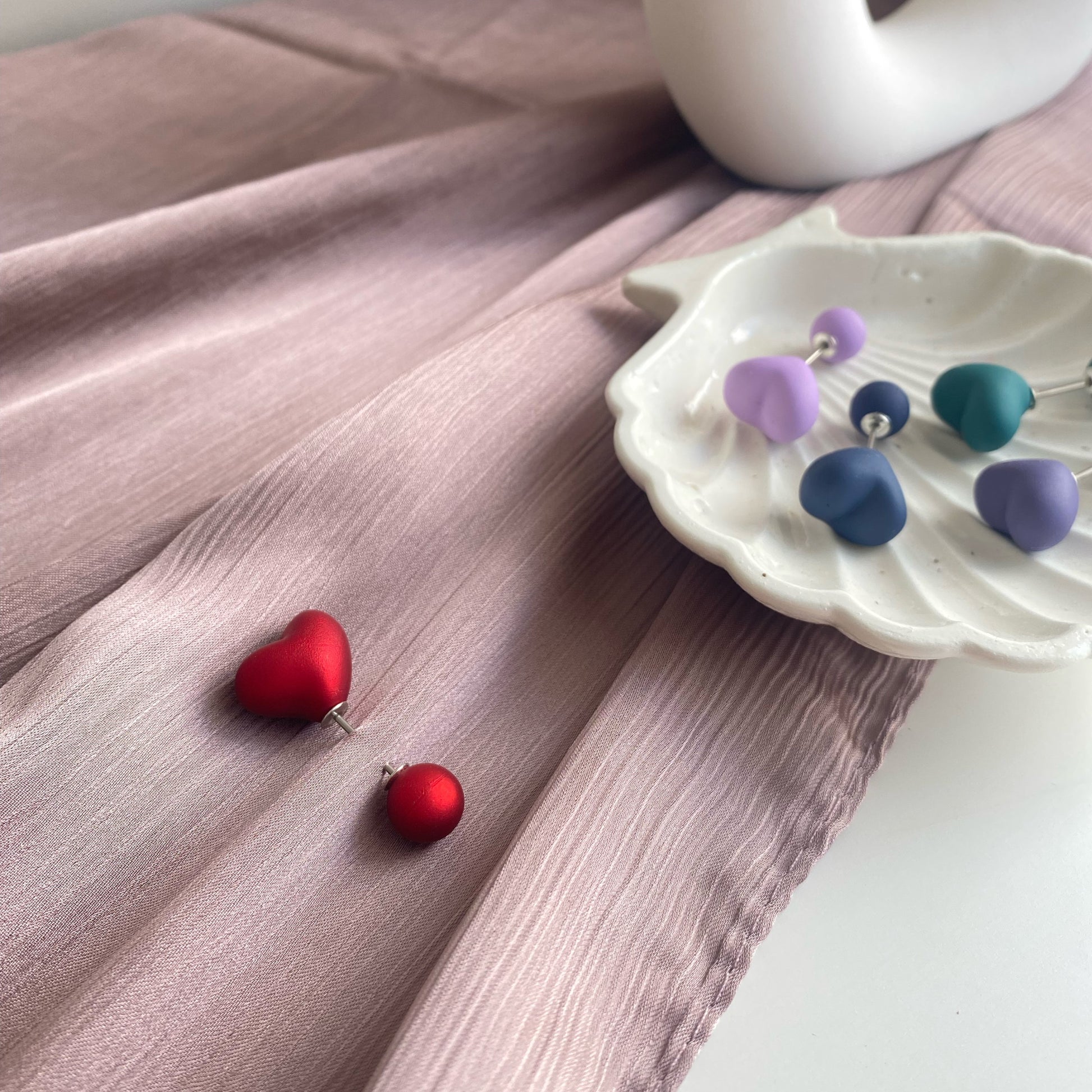 Heart hijab pins with soft matte finish for modest styling – Hijabaan NZ
