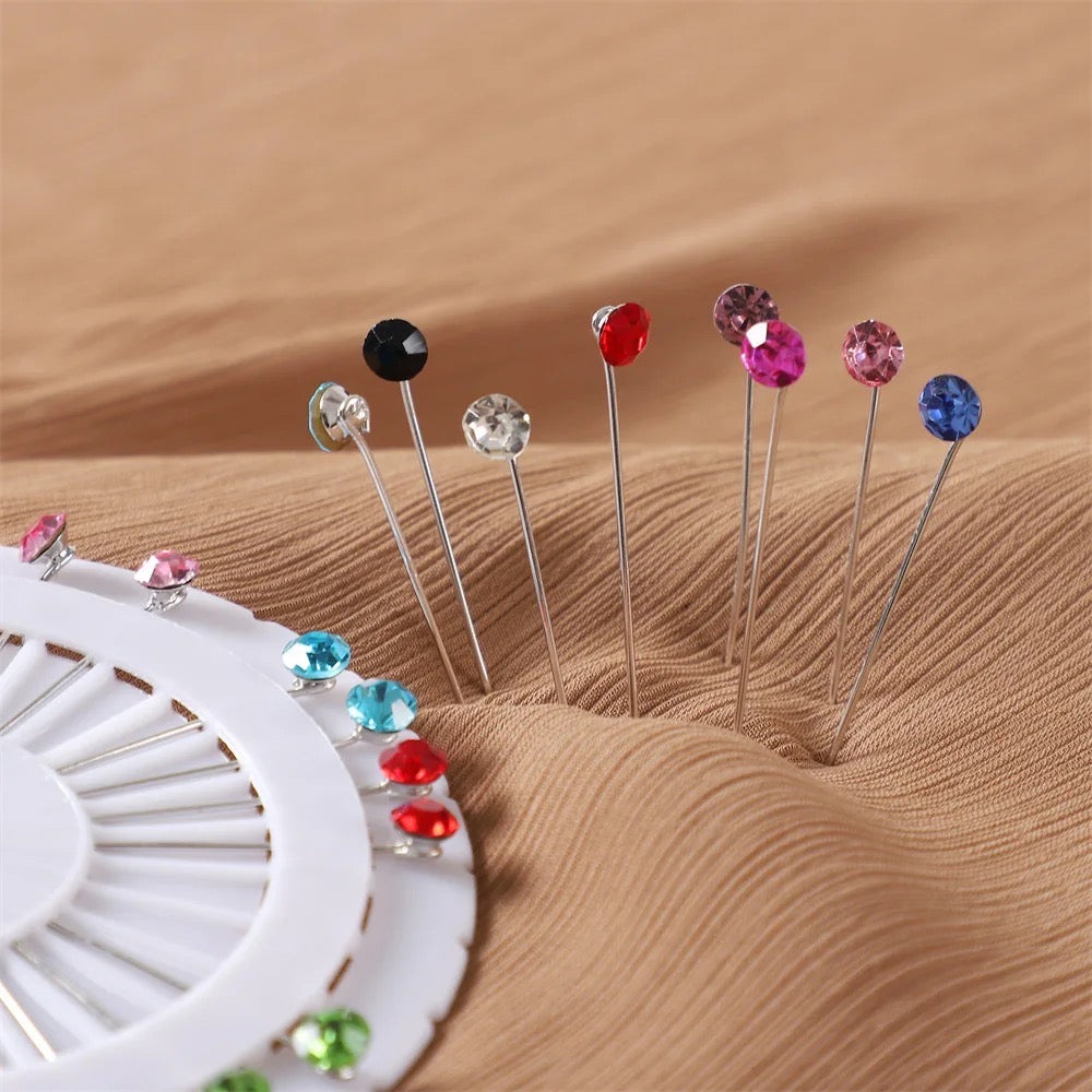 Hijabaan diamond hijab pin set – snag-free pins for silk and chiffon scarves
