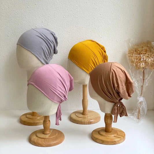 Premium jersey tie hijab cap with adjustable back – Hijabaan NZ