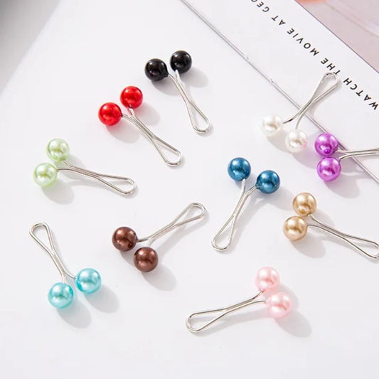 Set of 2 loop hijab pins with pearl tips – secure and snag-free styling – Hijabaan NZ