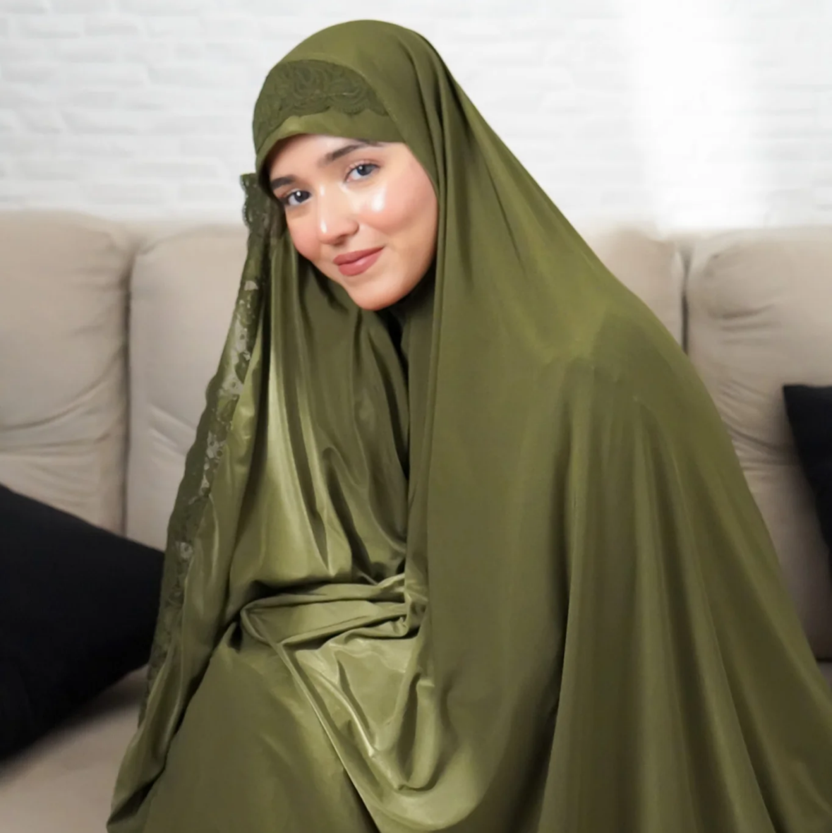 Full-length lace khimar – modest, stylish, and perfect for prayer or events in Auckland