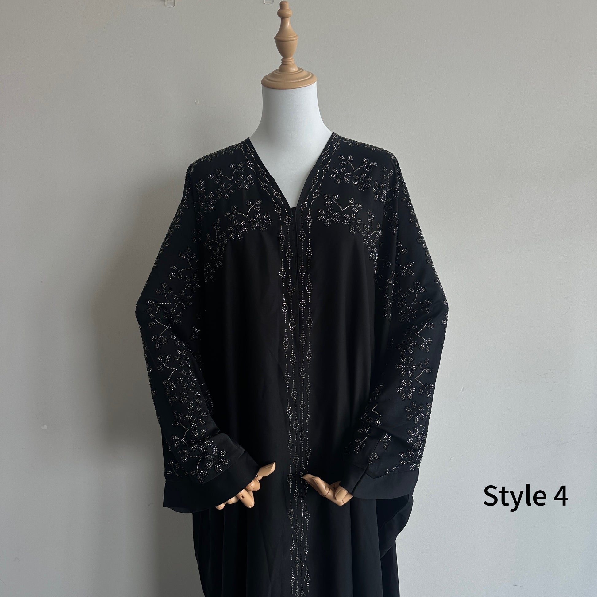 Styled look of Noir Abaya – elegant kaftan abaya from Hijabaan Auckland