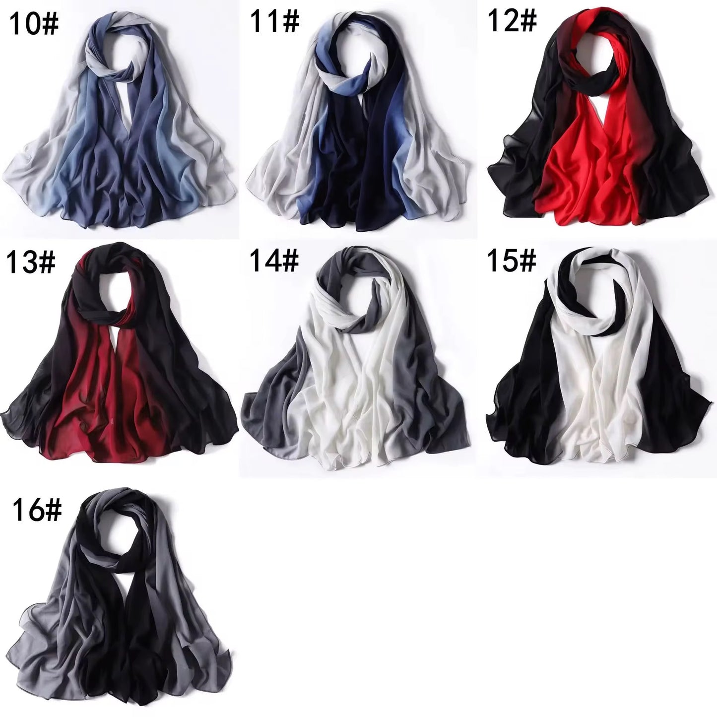 Light ombre hijab ideal for layering and feminine styling