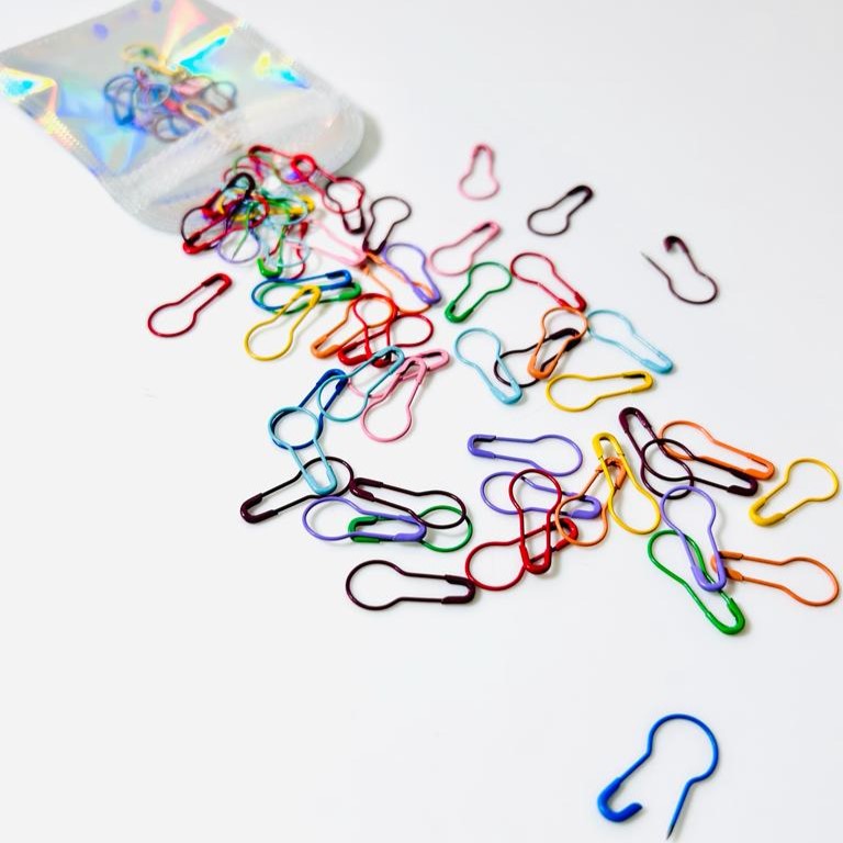 Set of 20 colourful pear-shaped hijab pins for secure modest styling – Hijabaan NZ