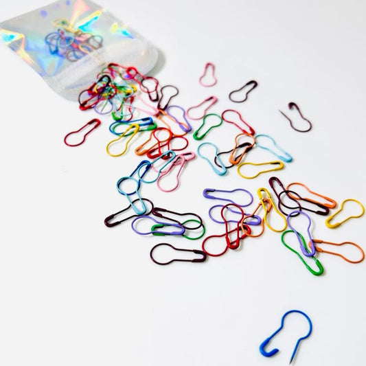 Set of 20 colourful pear-shaped hijab pins for secure modest styling – Hijabaan NZ