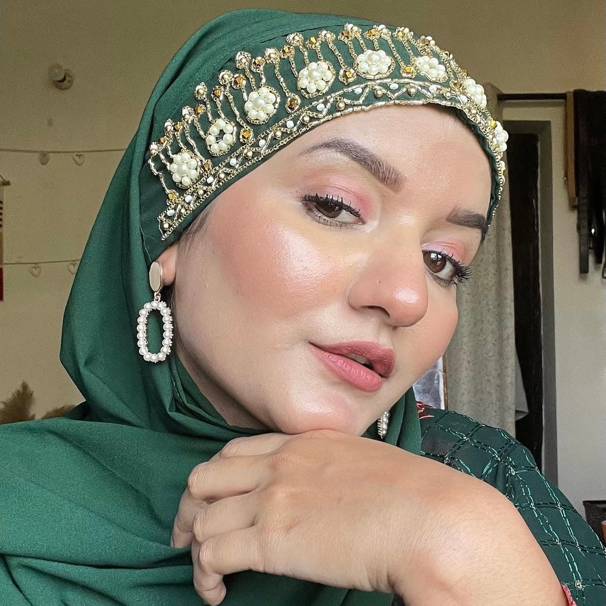 Styled look of Pearl Lux Hijab – elegant modest fashion from Hijabaan Auckland