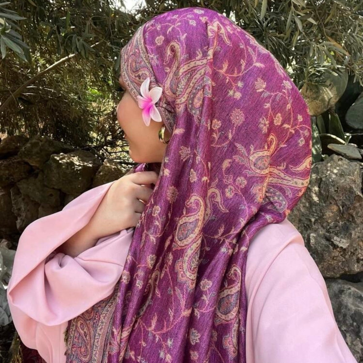Soft pashmina scarf in vibrant pink shade – Hijabaan NZ