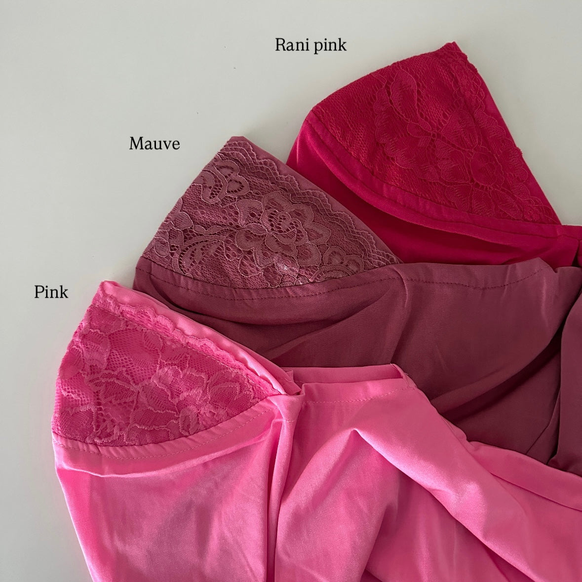 Lightweight prayer khimar featuring delicate lace details for graceful coverage