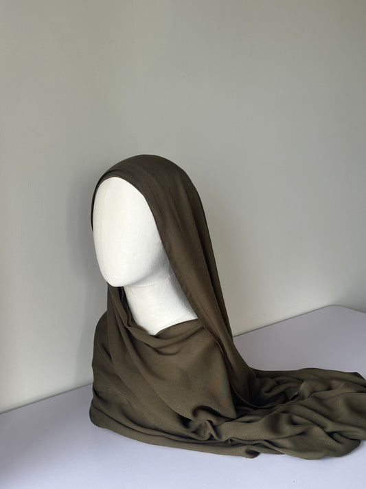 Premium Modal Hijab in Army – Soft, breathable modest fashion from Hijabaan NZ