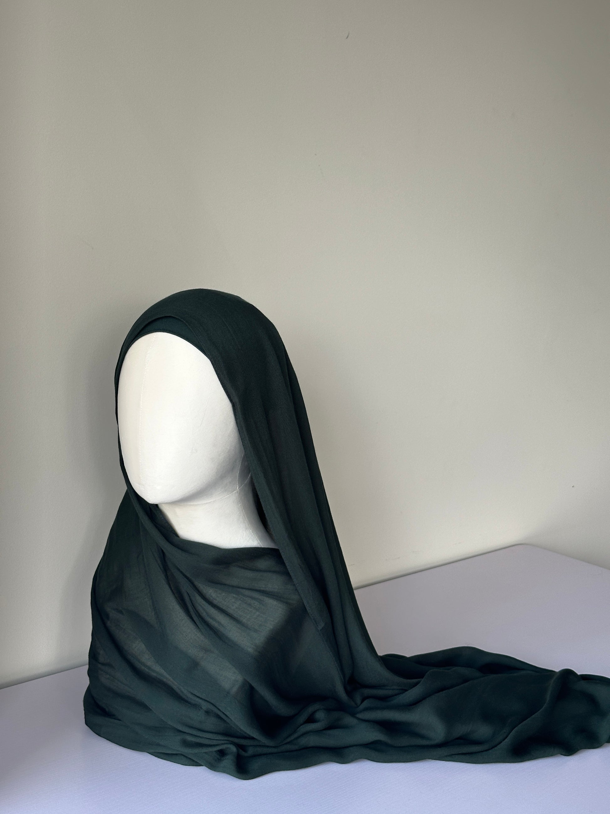 Premium Modal Hijab in Bottle Green – Soft, breathable modest fashion from Hijabaan NZ