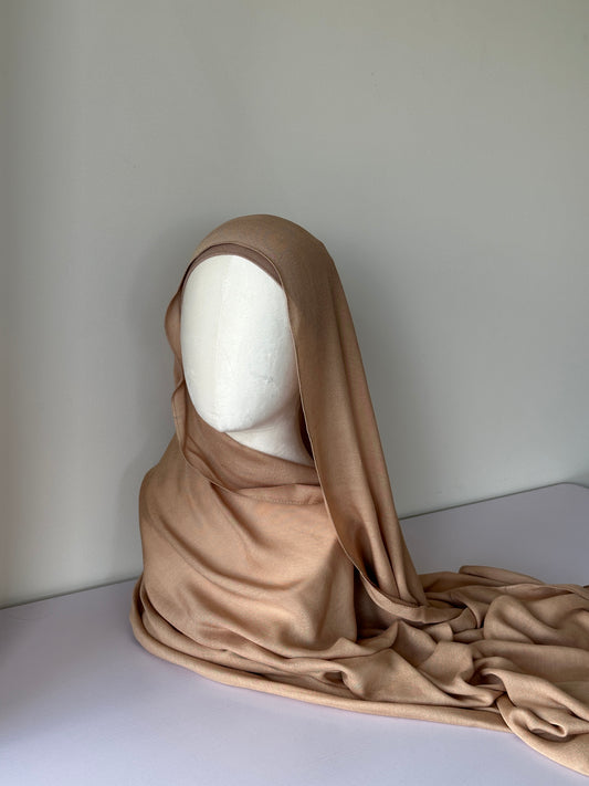 Premium Modal Hijab in Cookie – Soft, breathable modest fashion from Hijabaan NZ