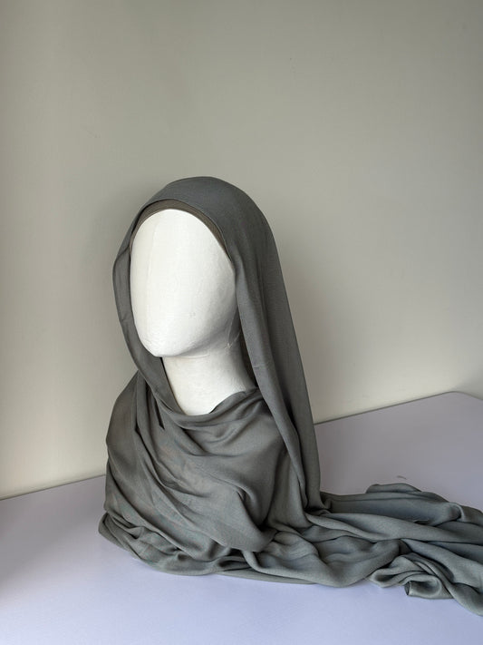 Premium Modal Hijab in Laurel – Soft, breathable modest fashion from Hijabaan NZ