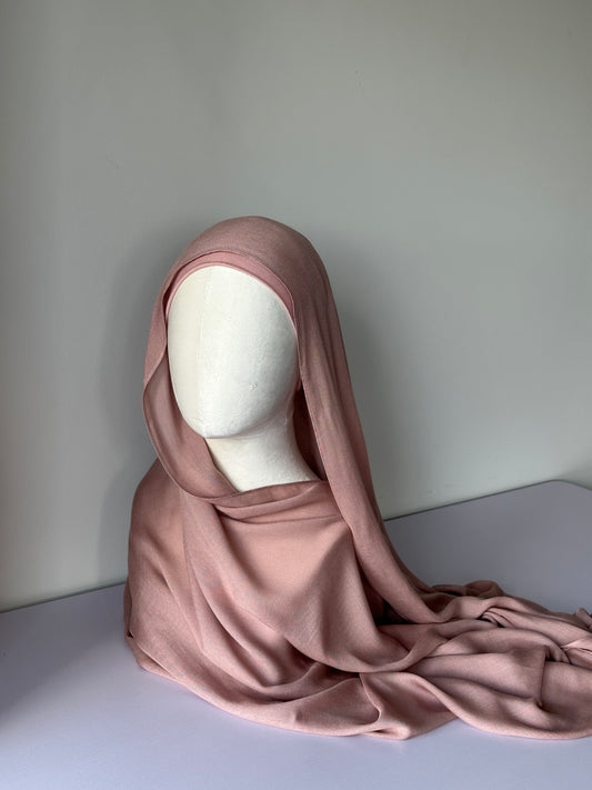 Premium Modal Hijab in Nude Pink – Soft, breathable modest fashion from Hijabaan NZ