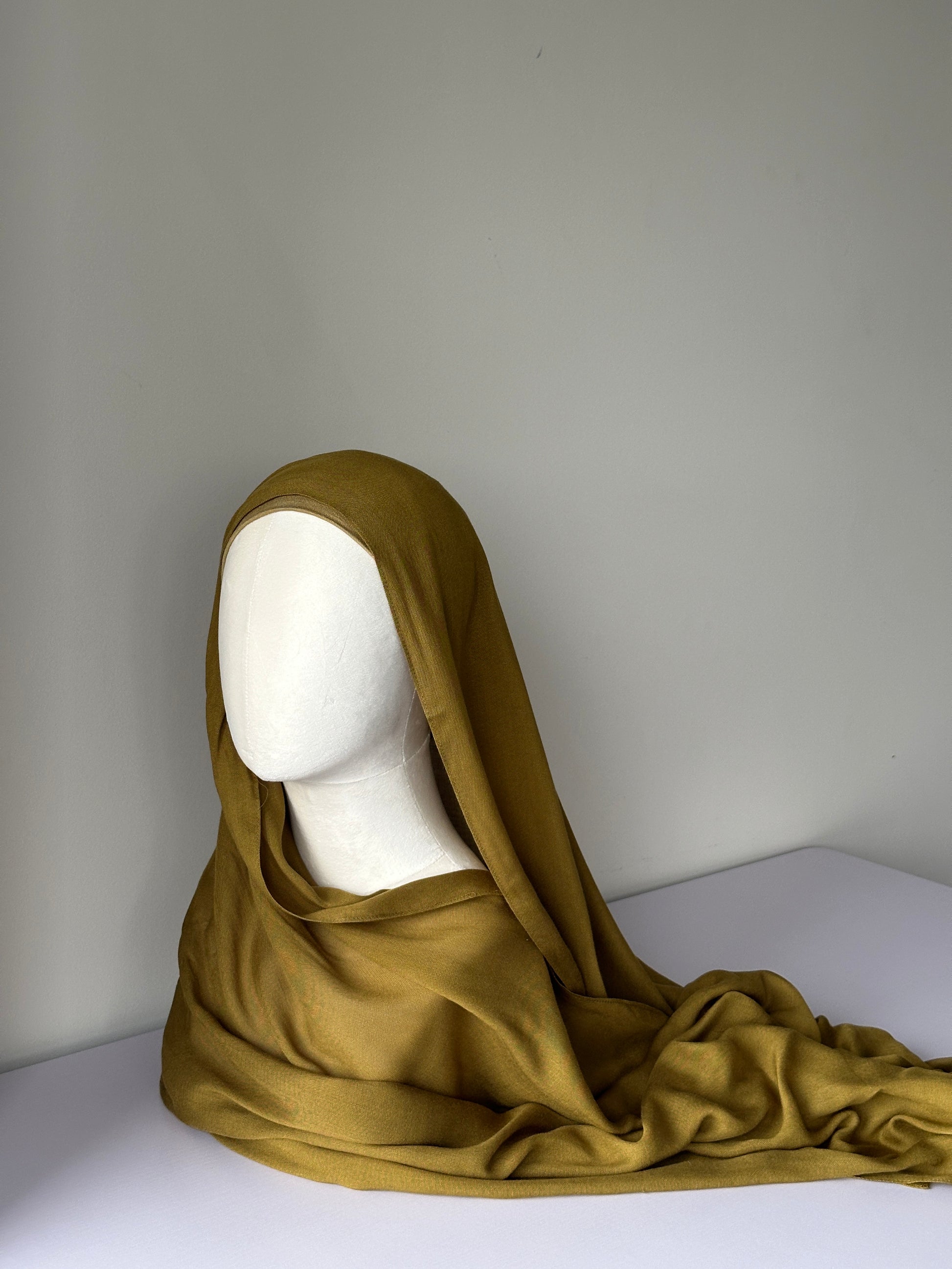 Premium Modal Hijab in Olive – Soft, breathable modest fashion from Hijabaan NZ