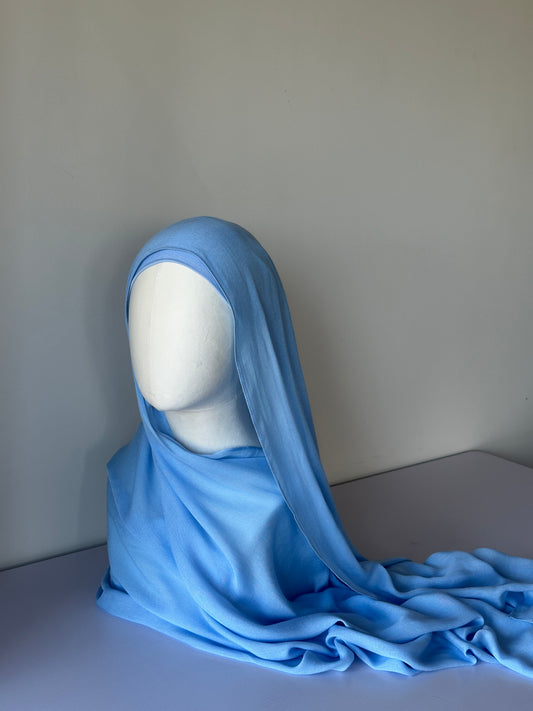 Premium Modal Hijab in Sky Blue – Soft, breathable modest fashion from Hijabaan NZ