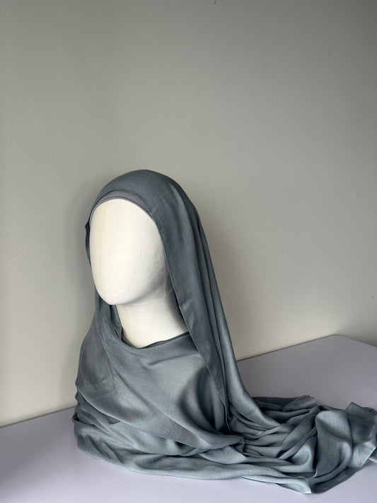 Premium Modal Hijab in Smoke – Soft, breathable modest fashion from Hijabaan NZ