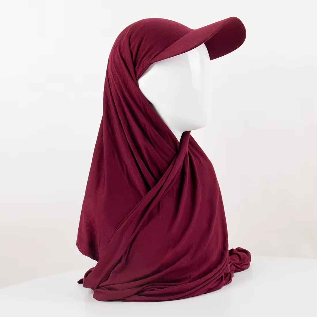 Ready to wear hijab with stitched cap – no pins needed in NZ