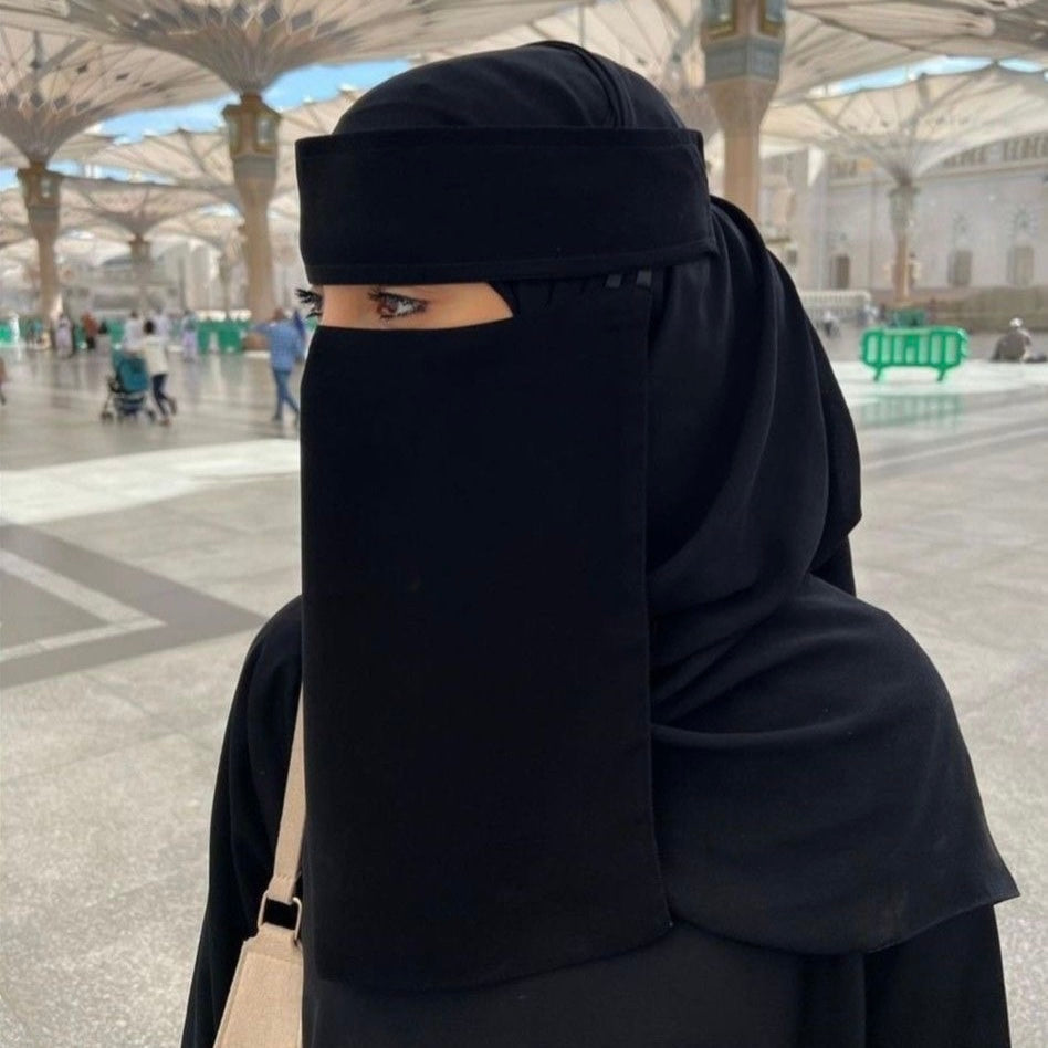 Saudi Tie Niqab Full Coverage Face Niqab Hijabaan NZ