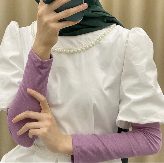 Soft jersey sleeve extender for modest layering – Hijabaan NZ