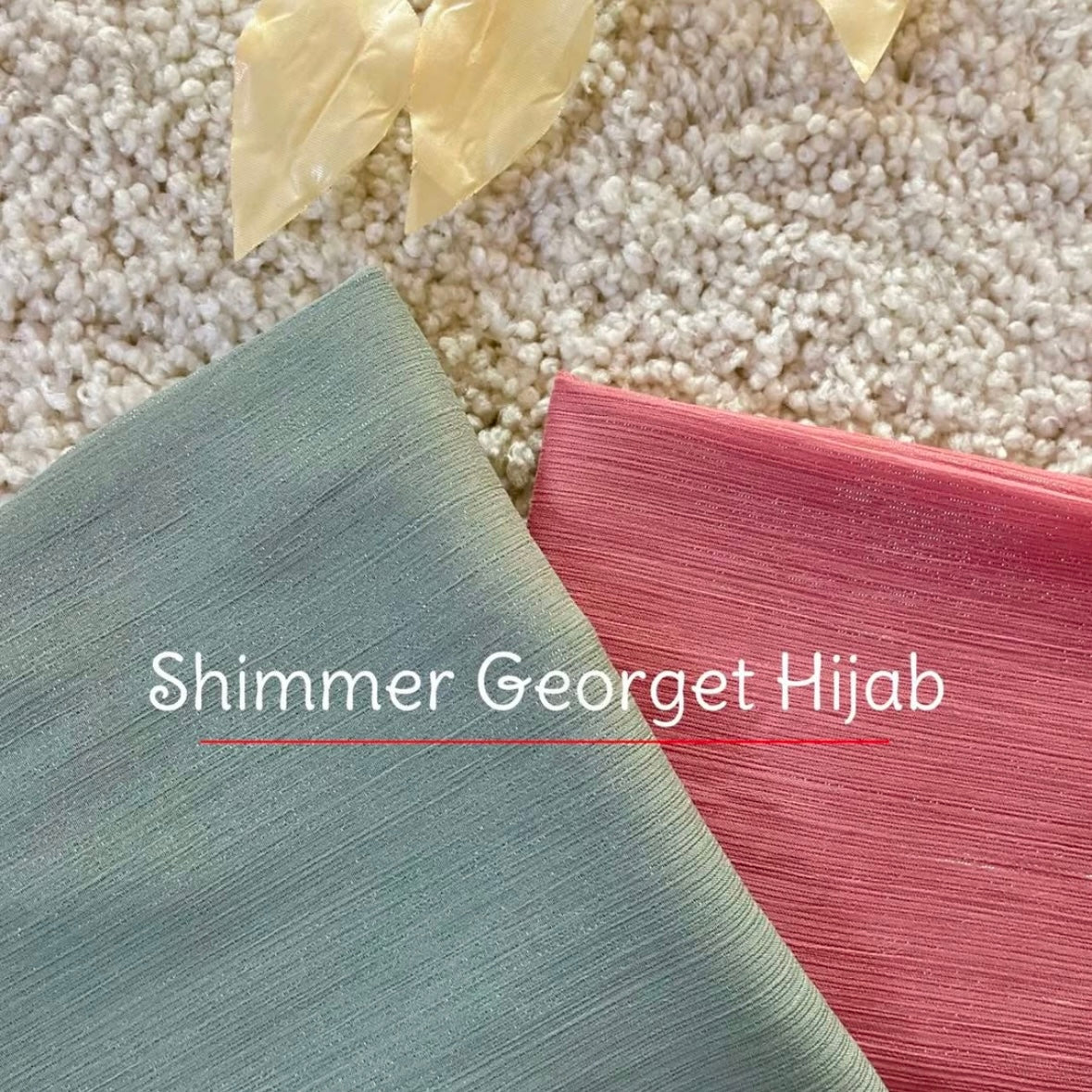 Lightweight shimmer hijab perfect for Eid, weddings, and events