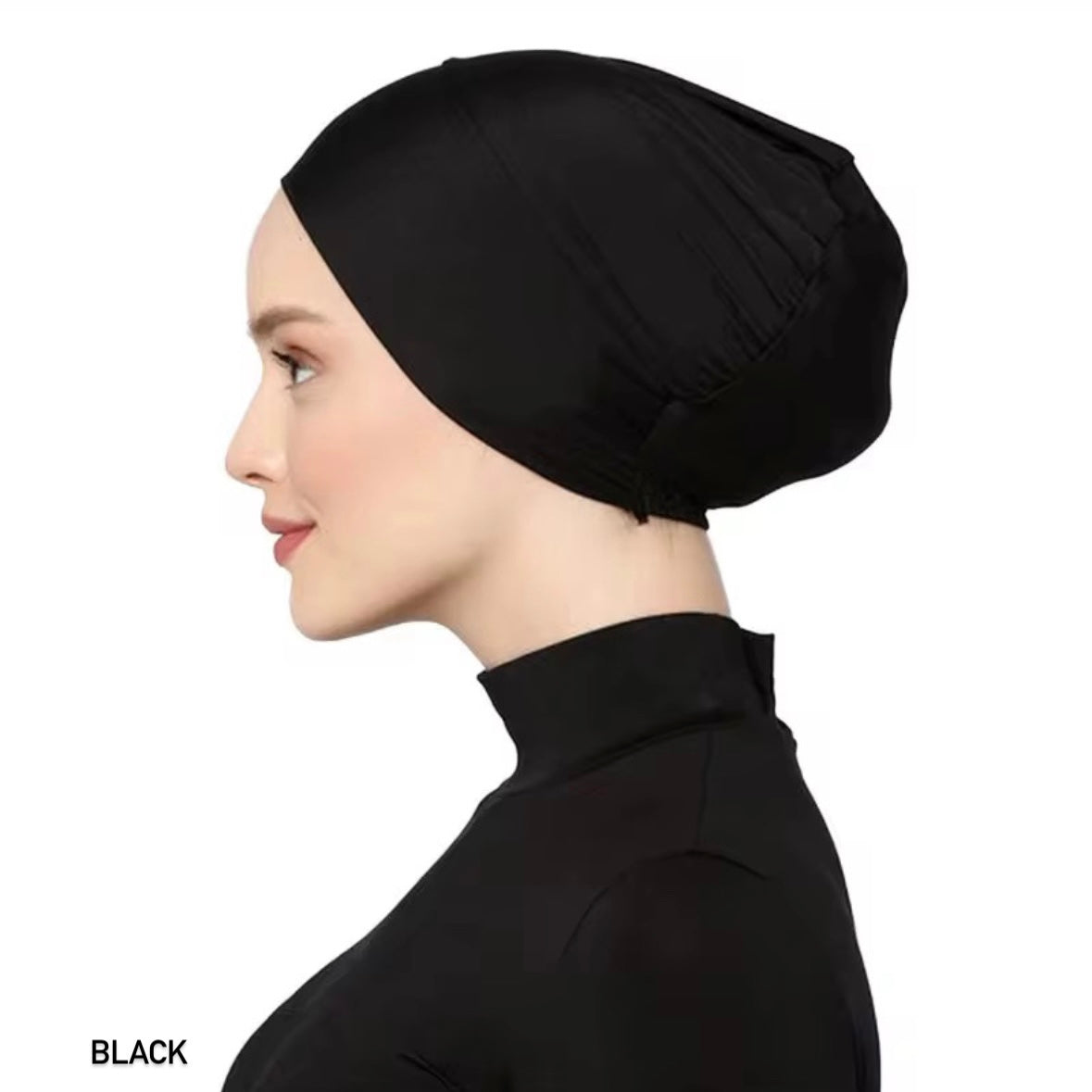Full-coverage jersey hijab undercap with secure fit for daily modesty