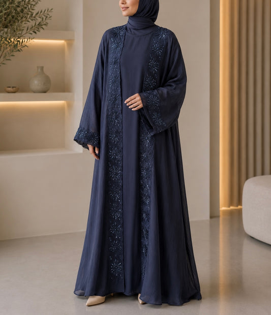 Dubai Abaya - Ayesha [Navy]