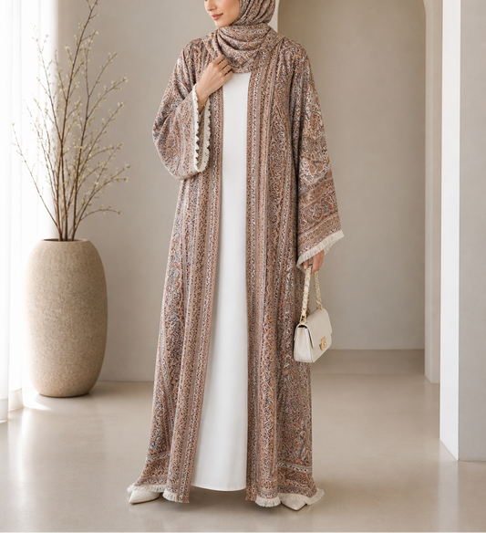 Pashmina Abaya - Rust