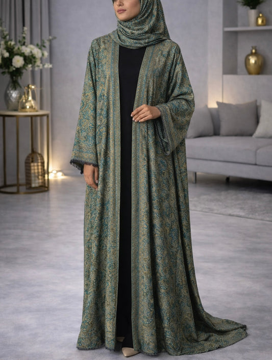Pashmina Abaya - Dark Green