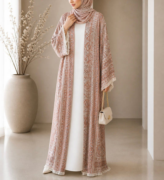 Pashmina Abaya - Orange
