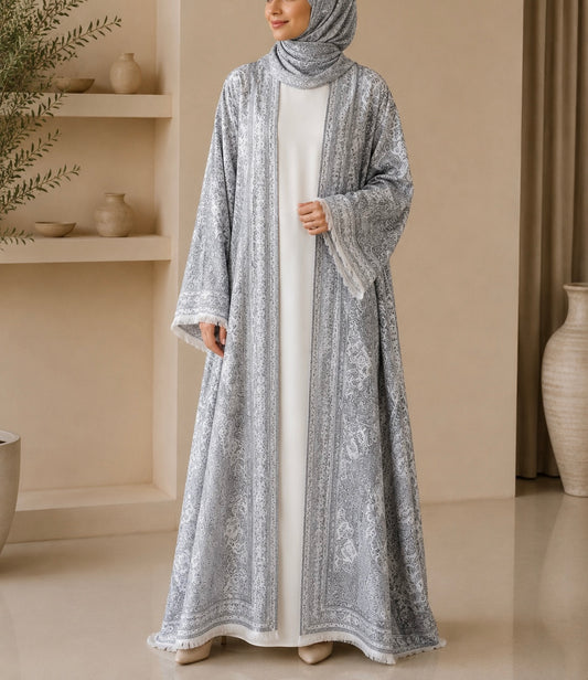 Pashmina Abaya - Grey