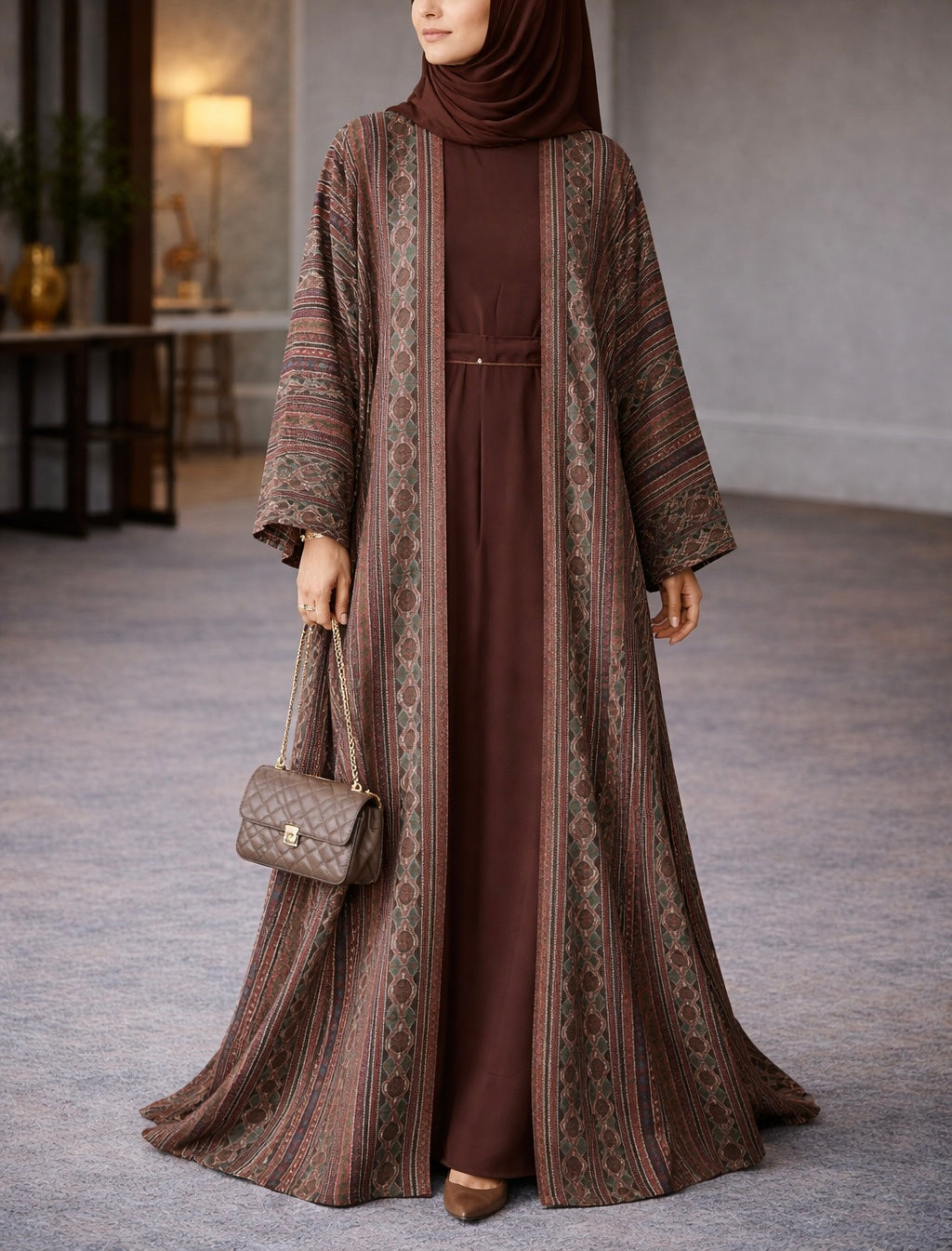 Dubai Abaya - Amani [Brown]