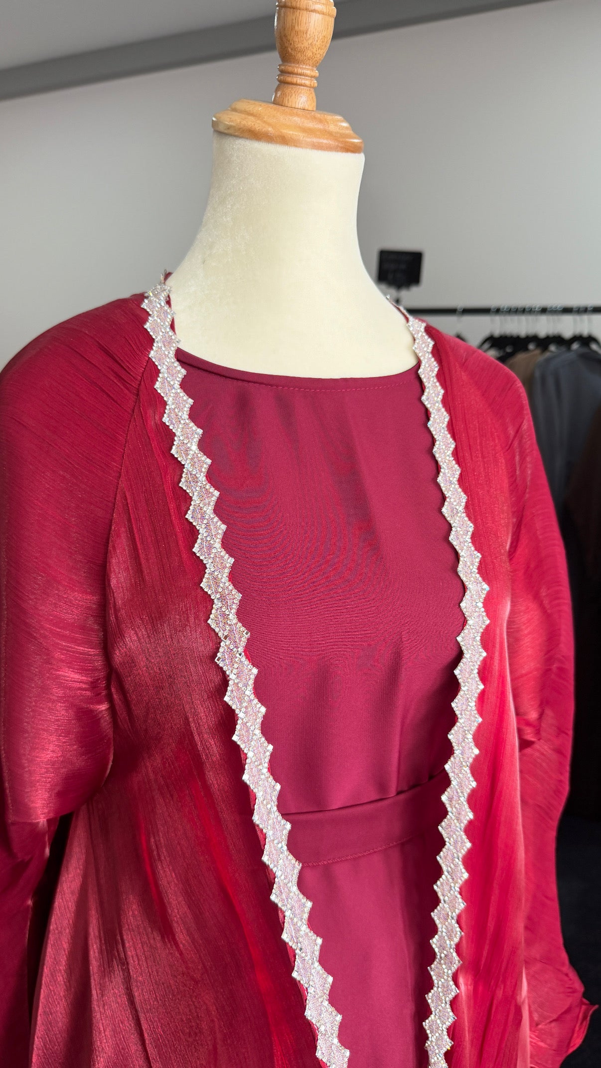 Dubai Abaya - Sana [Maroon]