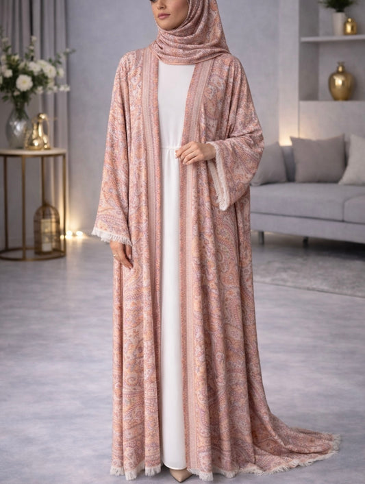 Pashmina Abaya - Light Peach