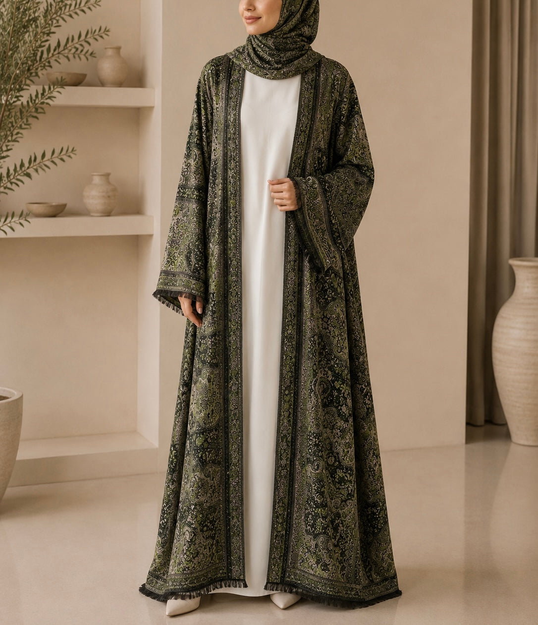 Pashmina Abaya - Forest