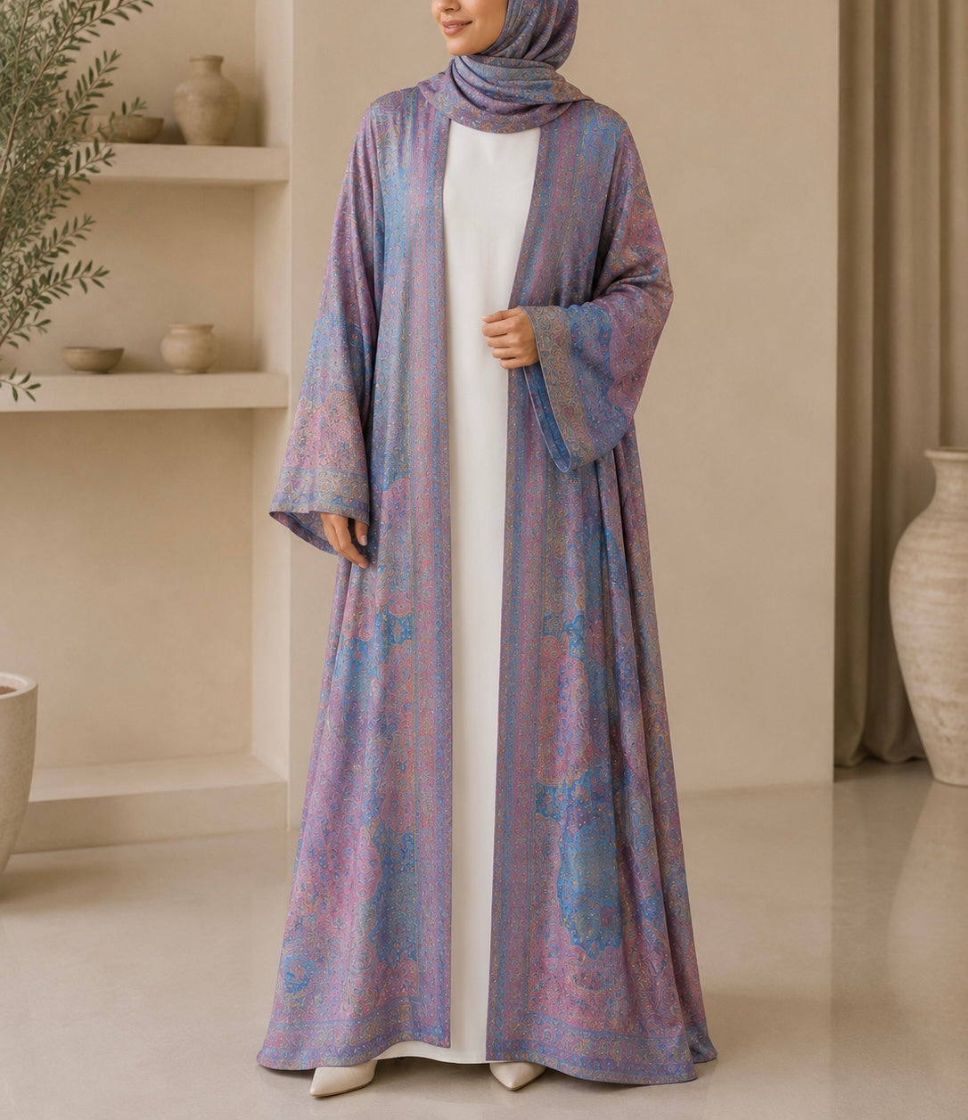 Pashmina Abaya - Ocean