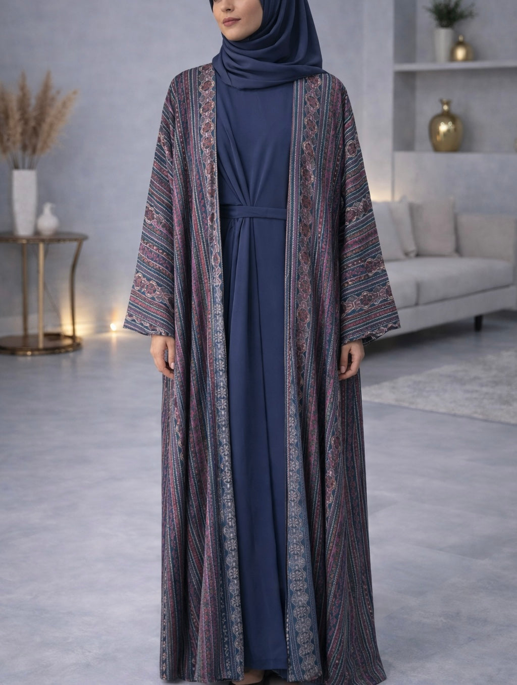 Dubai Abaya - Amani [Blue]